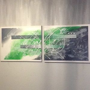 2 piece wall abstract